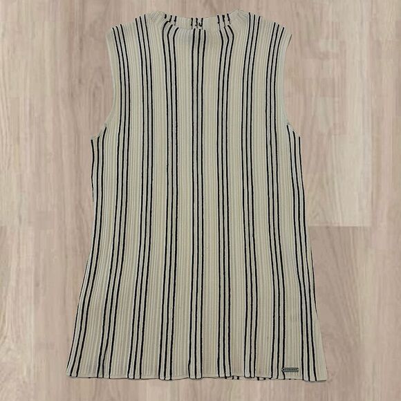 Tahari Sleeveless Striped Blouse - Picture 1 of 6